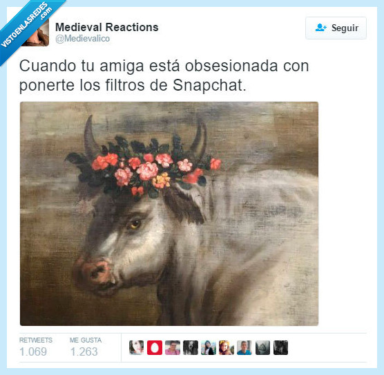 vaca,flores,cabeza,snapchat,filtro,amiga