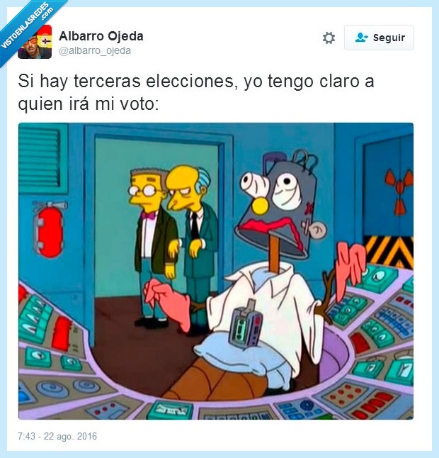 homer,simpson,muñeco,twitter,votar,elecciones,Los simpson