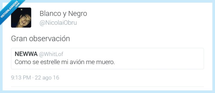 estrellar,avion,muero,morir,observación