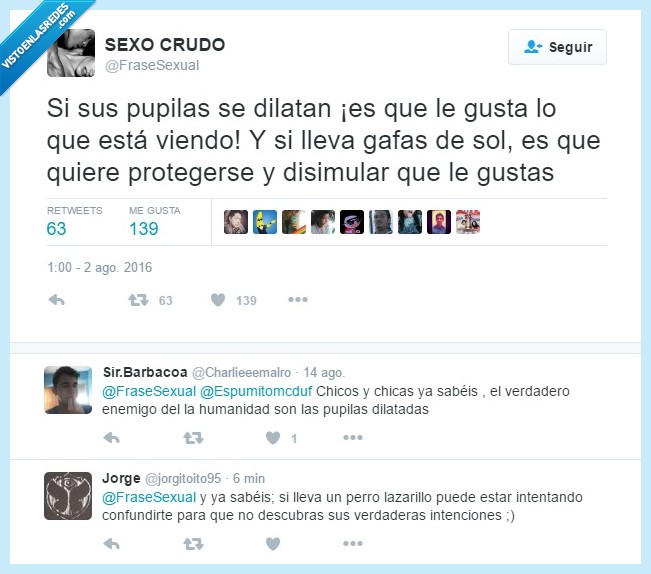 zasca,twitter,amor,pupila,dilatada,gafas,sol,ciego,perro lazarillo