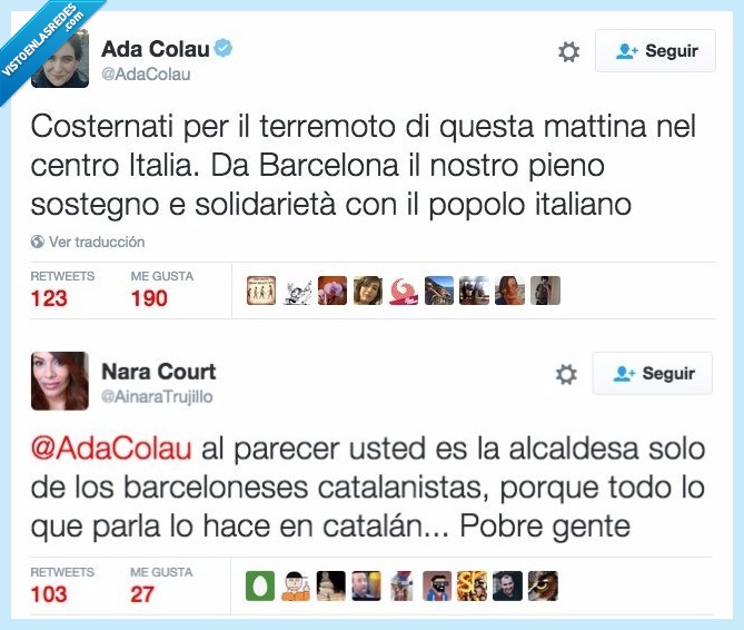 catalan,italia,hablar,terremoto,barcelona,alcaldesa