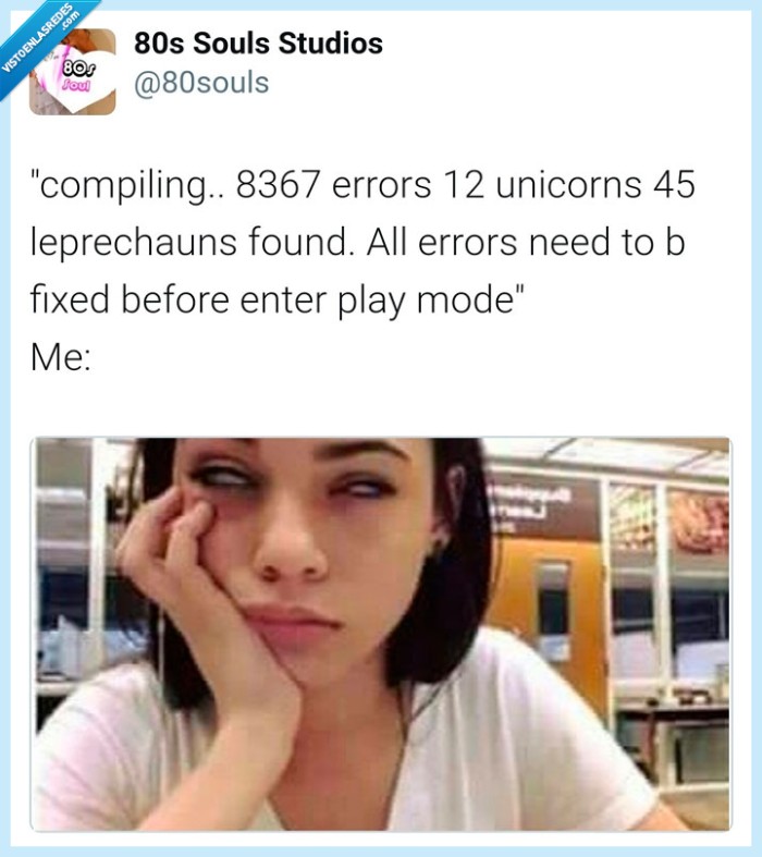 compilar,errores,unicornios,programador,programación