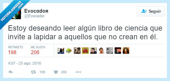 ciencia,libro,religion,lapidar,creer,creyente