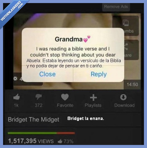 Abuela,Biblia,Bridget,Enana,mensaje,Momento oportuno