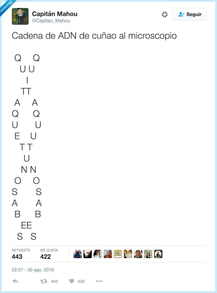 adn,cu&ntilde;ao,quita que t&uacute; no sabes