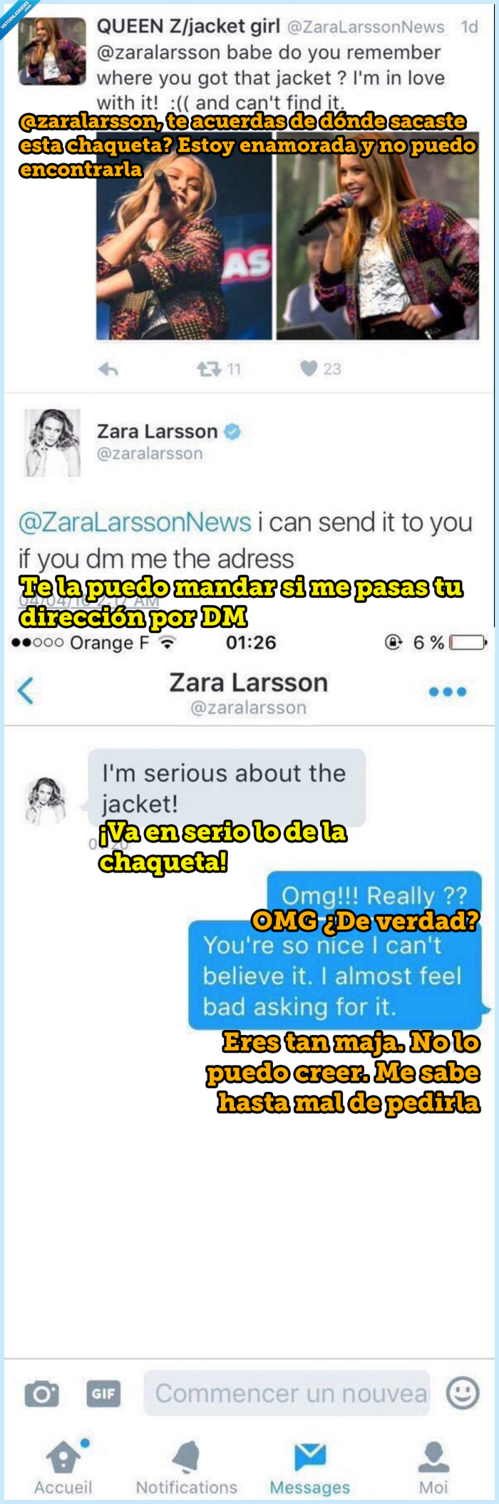 chaqueta,cantante sueca,zara larsson