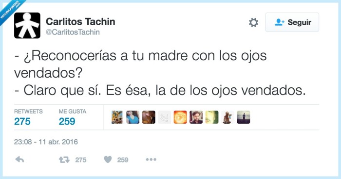 madre,reconocer,ojos vendados