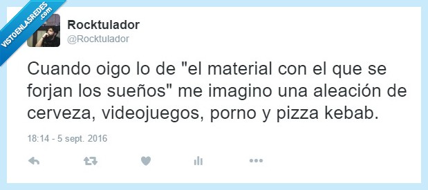 pizza,sueños,material,kebab,cerveza,videojuegos