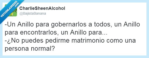 Anillo,El Señor de los Anillos,ESDLA,Matrimonio,Boda,Pedida,Gandalf