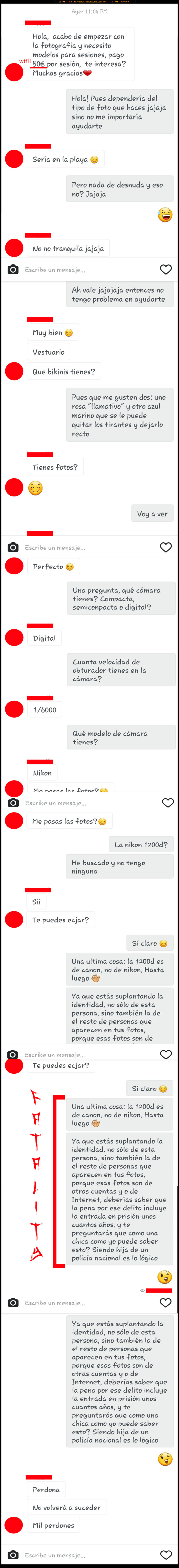 supuesto fotógrafo,suplantar identidad,degenerado,dinero