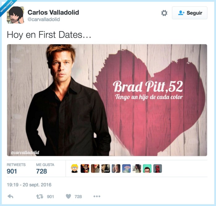 brad pitt,first dates