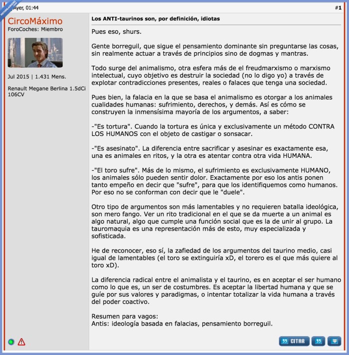 taurinos,anti-taurinos,forocoches