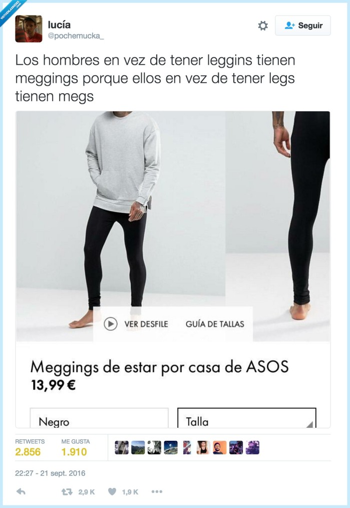 ASOS,hombres,mujeres,leggings,meggings