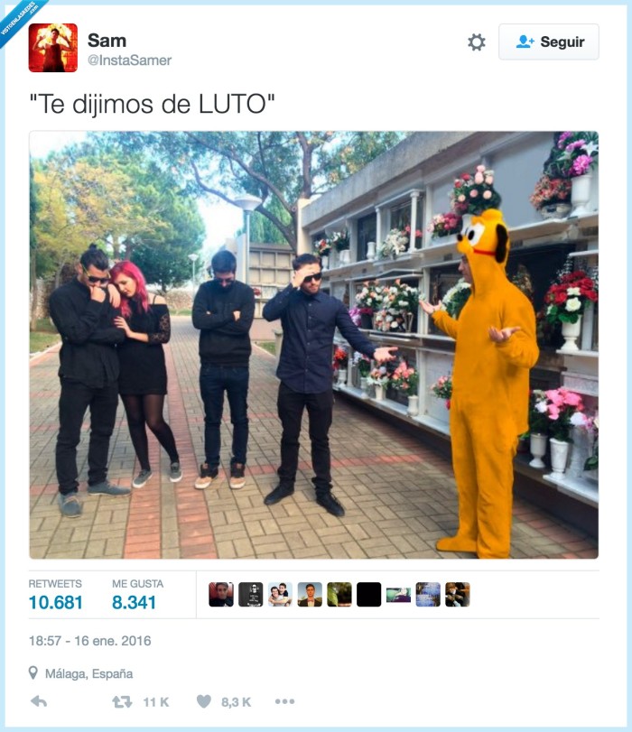 pluto,luto,entierro,disfraz