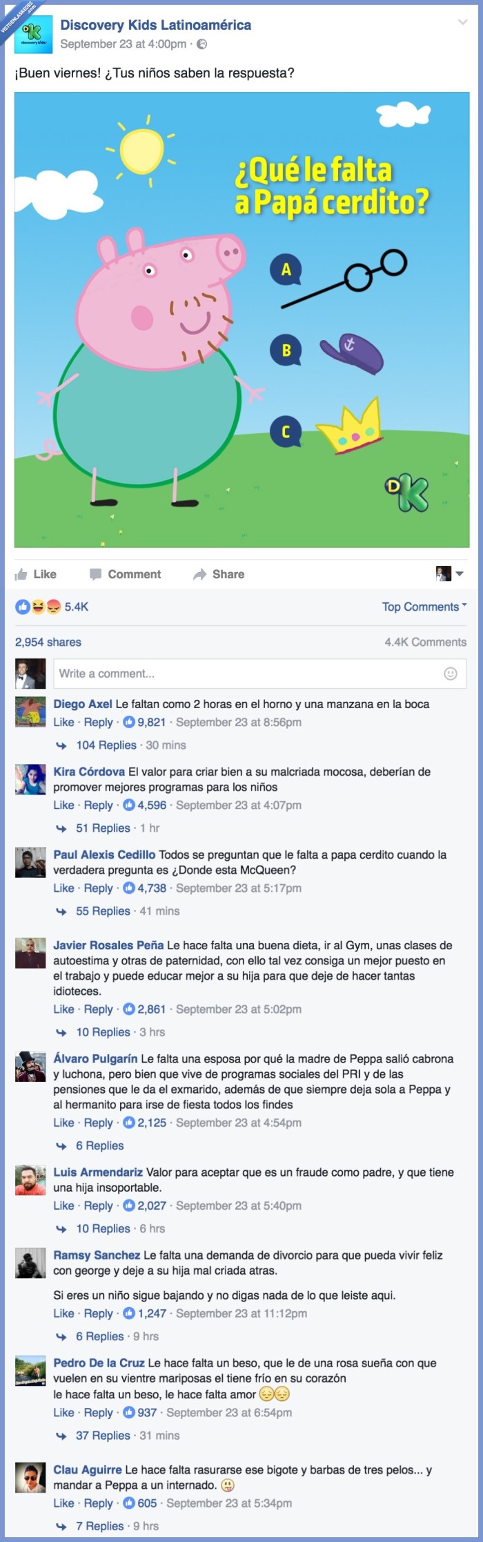 peppa pig,trauma,comentarios