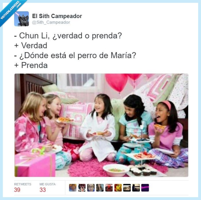verdad,prenda,chun li,perro,comida