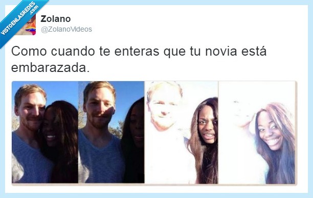 Novia,embarazo,humor,desaparecer,iluminacion,racismo