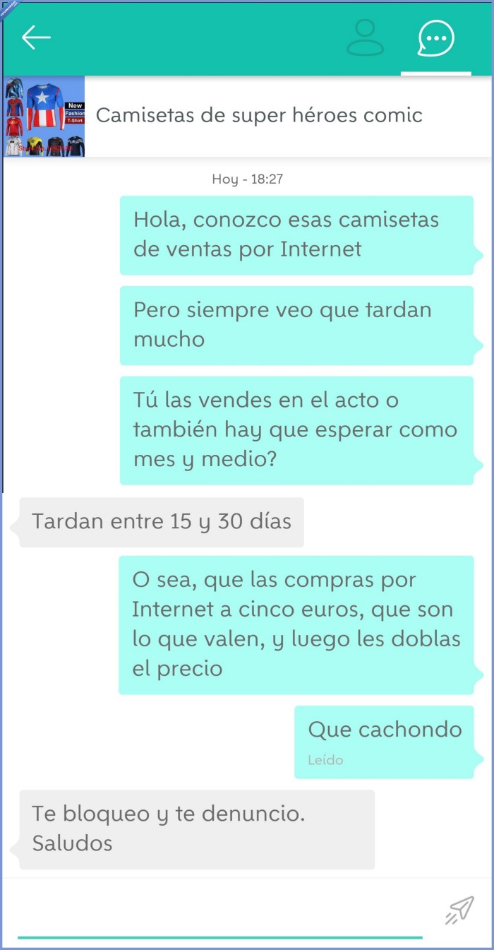 wallapop,ventas,camisetas,superhéroes