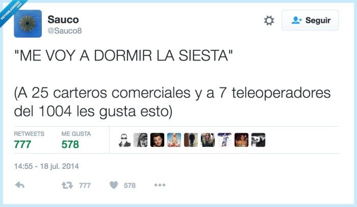 siesta,teleoperadores,carteros