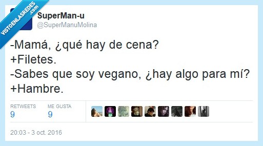 hambre,filetes,madre,vegano,vegetariano