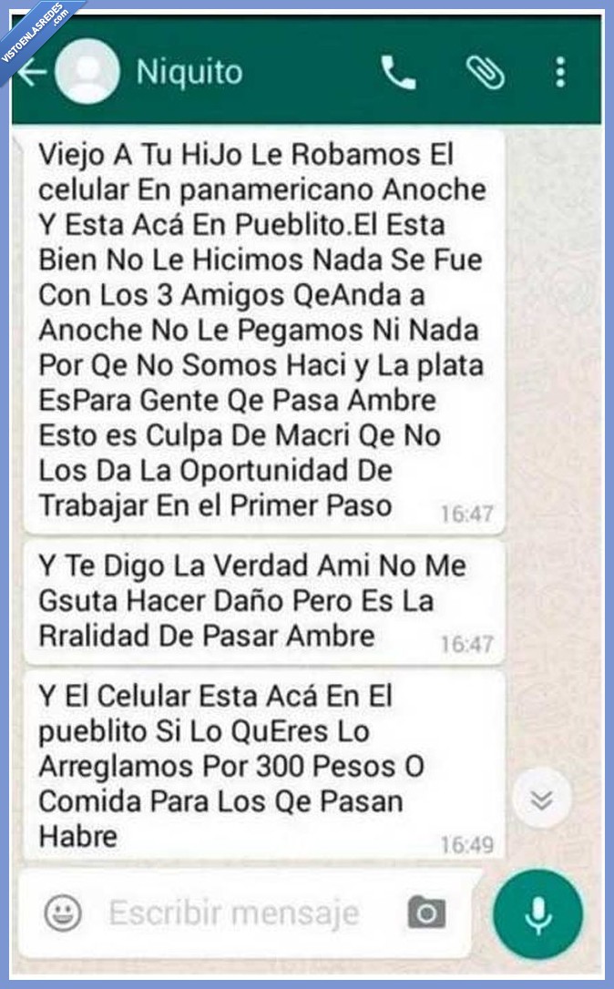 recompensa,robo,móvil,whatsapp