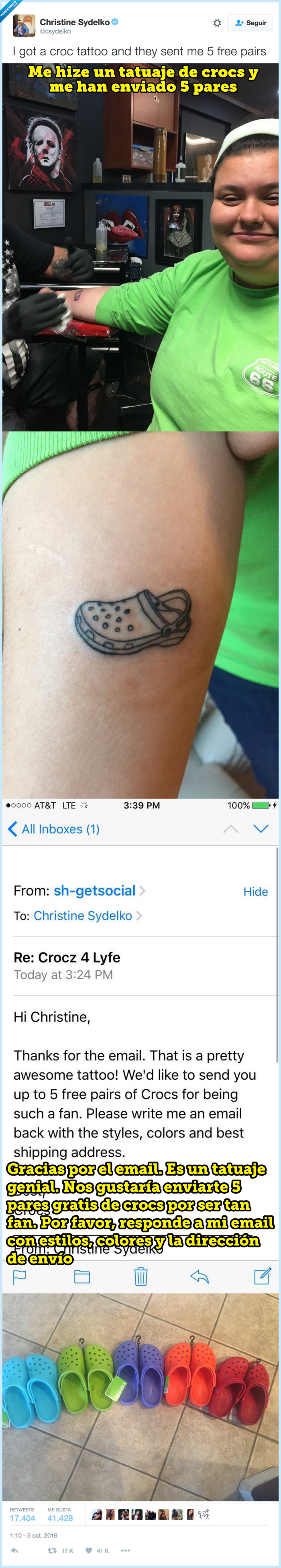 crocs,tatuaje,lamentable,dmigrante