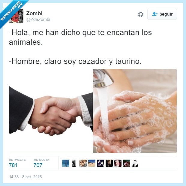 se va a liar en los comentarios,mano,twitter,taurino,animales,encantar,cazador
