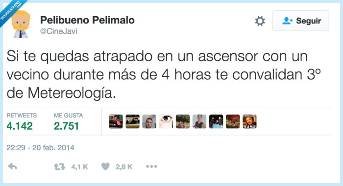 ascensor,vecino,meteorología