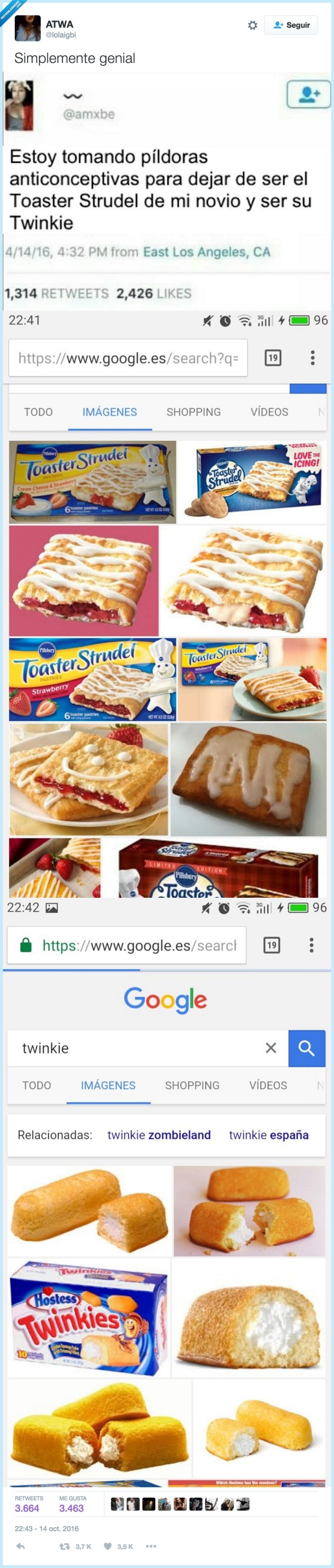 anticonceptiva,pastelitos,toaster strudel,twinkie