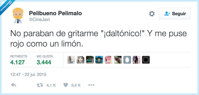 rojo,limón,daltónico