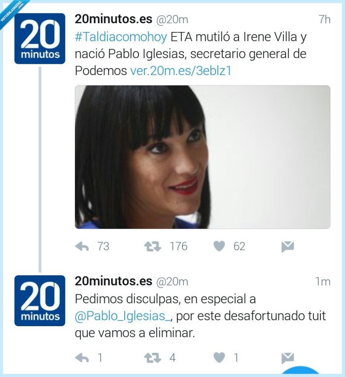 20m,insulto,irene villa