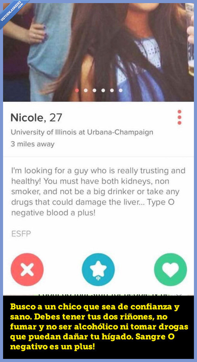 órganos,riñón,hígado,miedo,nicole,tinder