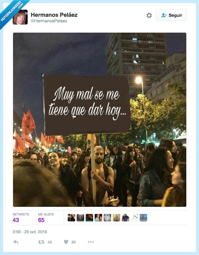 manifestación,chico,pillar cacho