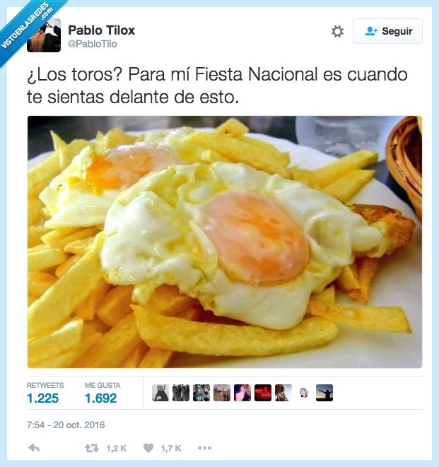 fiesta nacional,toros,huevo frito