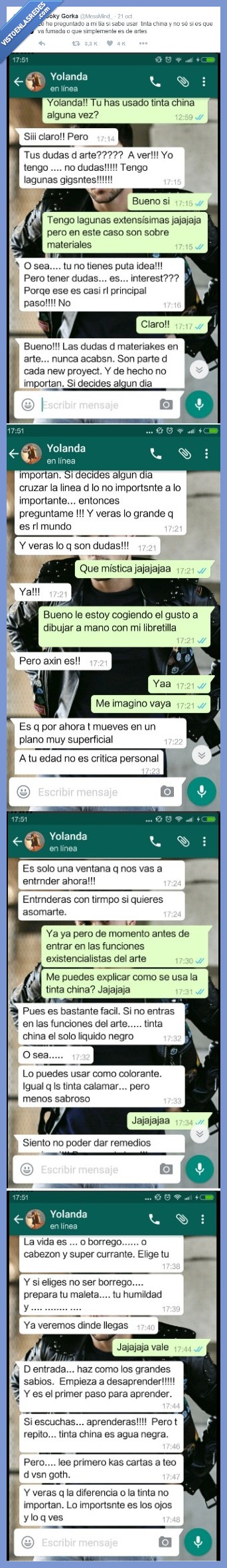 conversación,whatssap,tinta china,artes