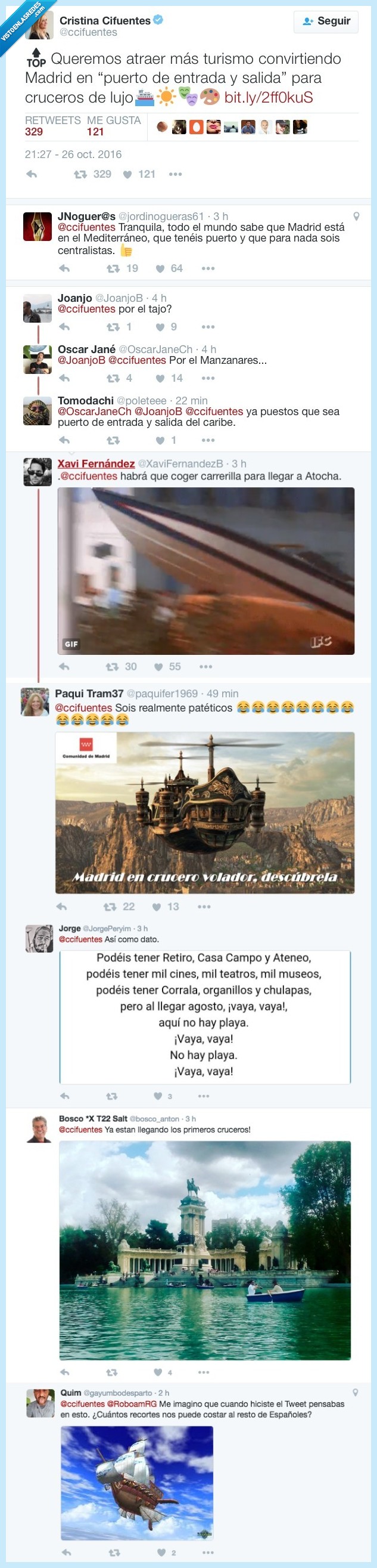 puerto,Madrid,zasca,crucero