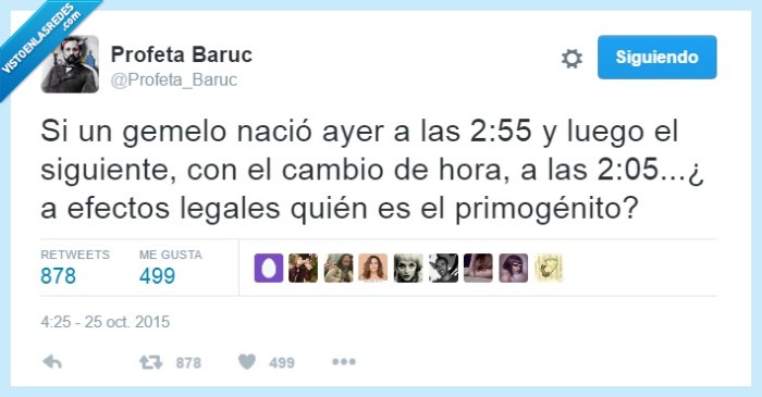 gemelos,hora,retraso