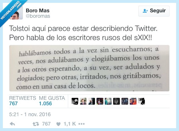 twitter,tolstoi,descripción