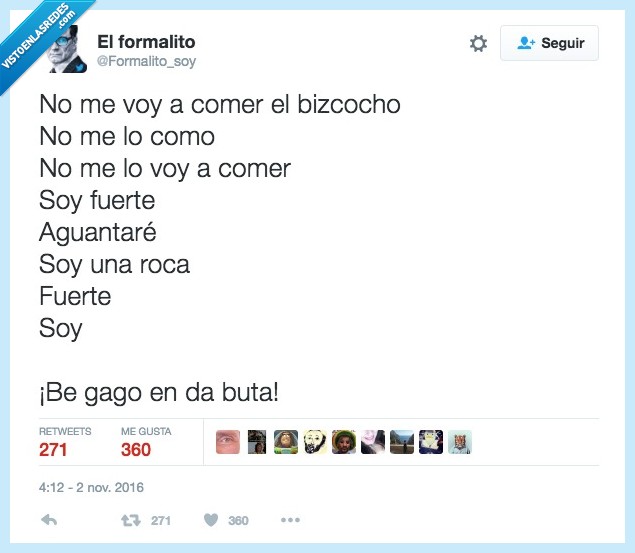 caer,tentación,bizcocho