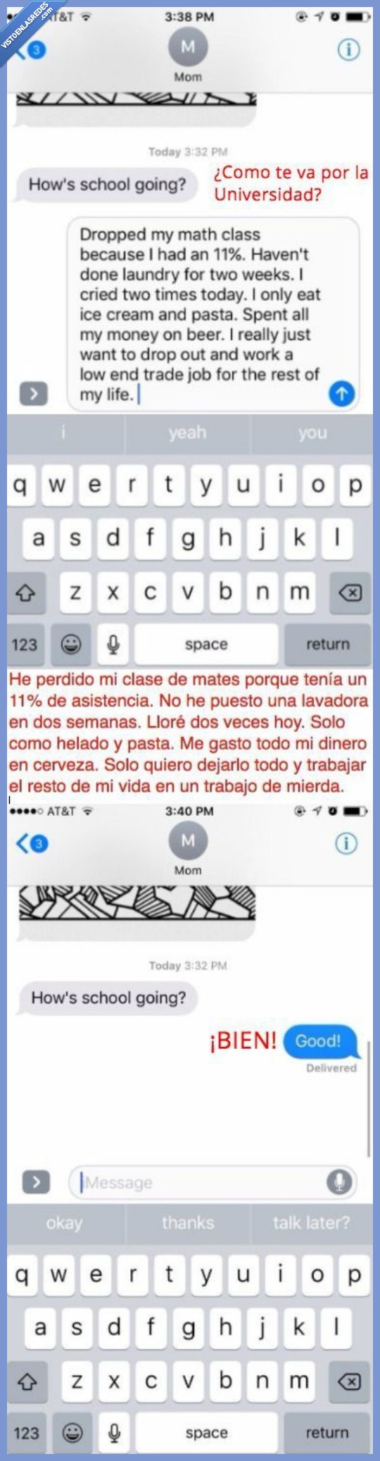 Universidad,solo,madre