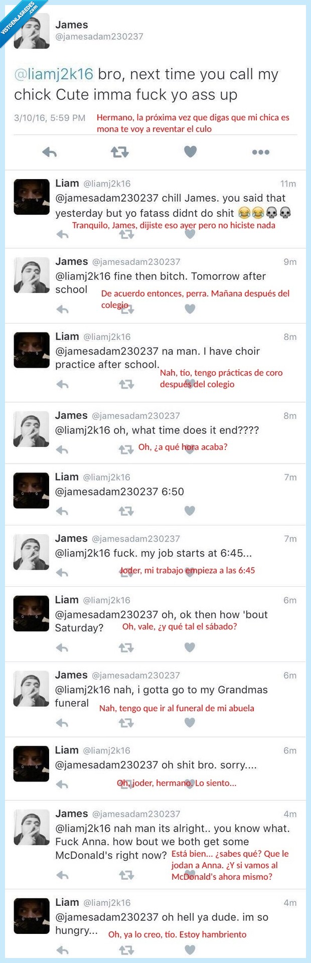 discusión,amistad,twitter,mcdonald's