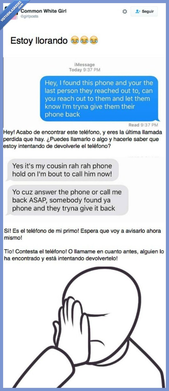 teléfono,prima,extraviado,retraso