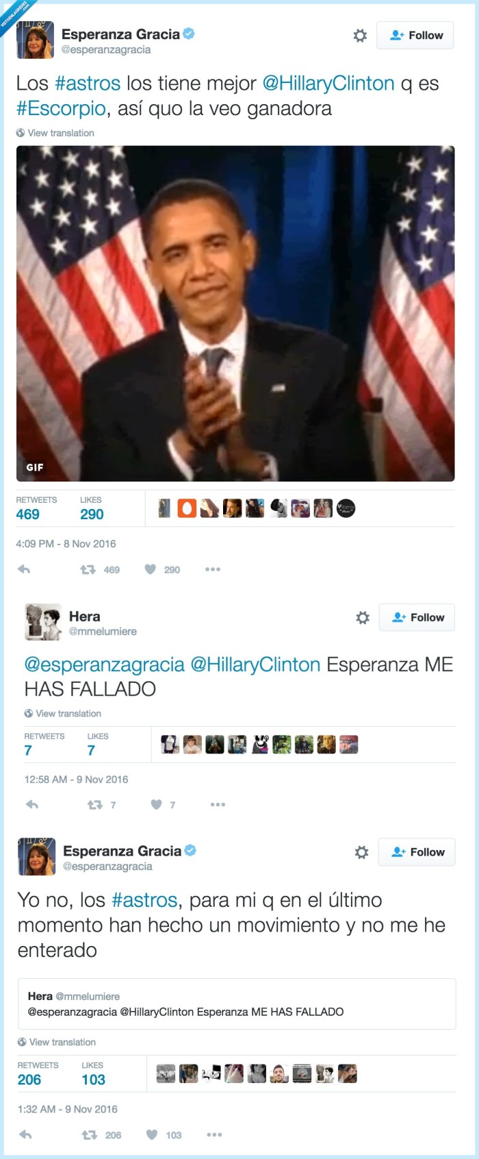 esperanza gracia,donald trump,excusas,fail,hillary