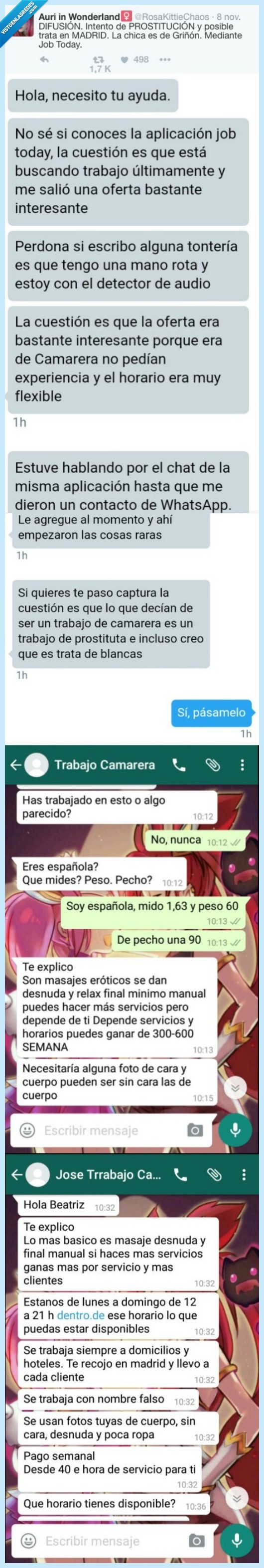 trabajo,camarera,timo