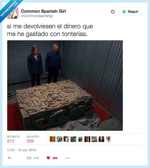 dinero,tonterías,malgastar