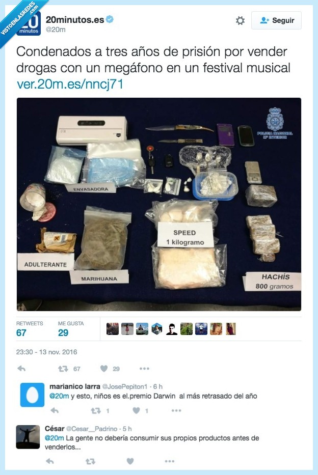 droga,megáfono,discreción