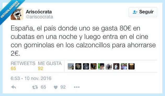 cine,gominolas,dinero