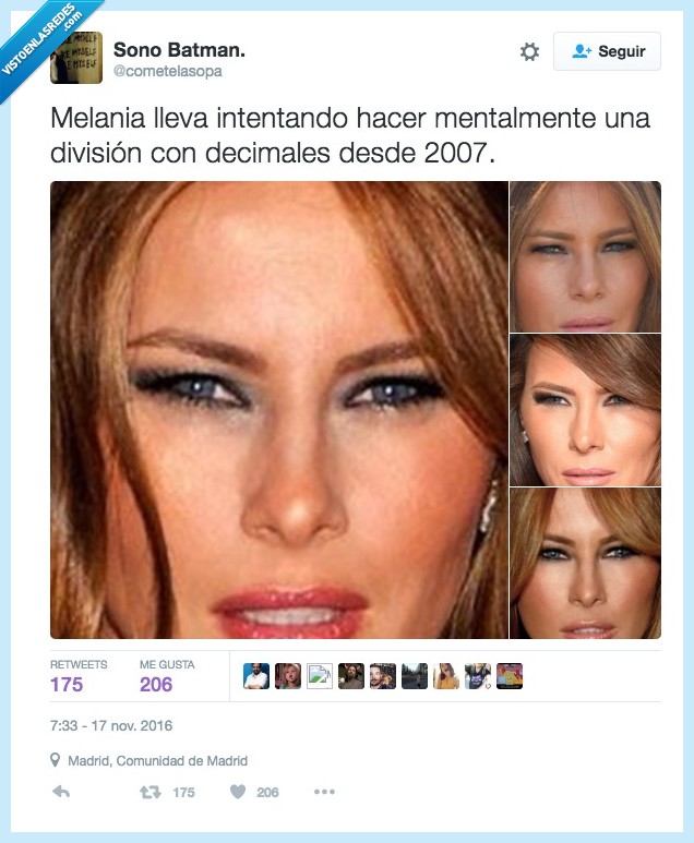 melania trumo,división,decimales