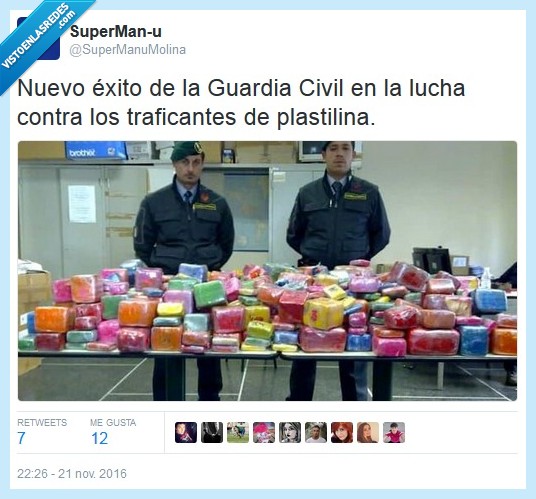 plastilina,guardia civil,traficantes