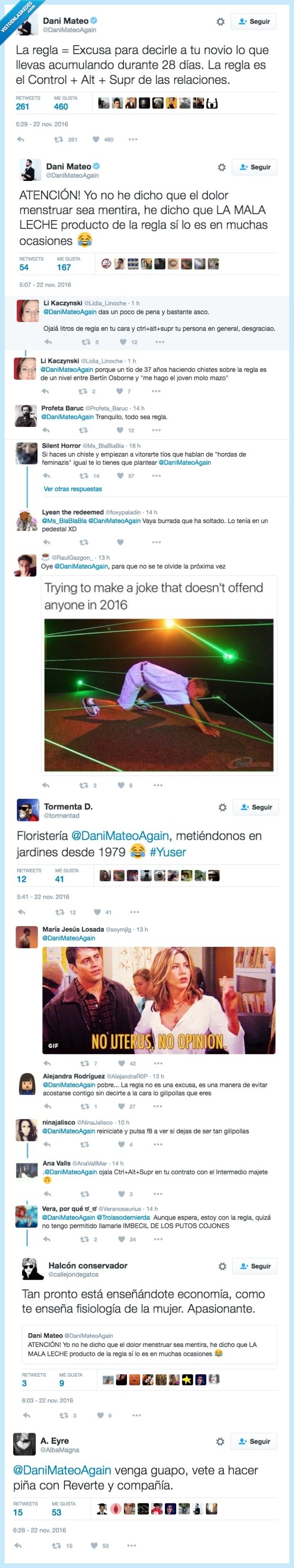 Dani Mateo,cuñado,regla